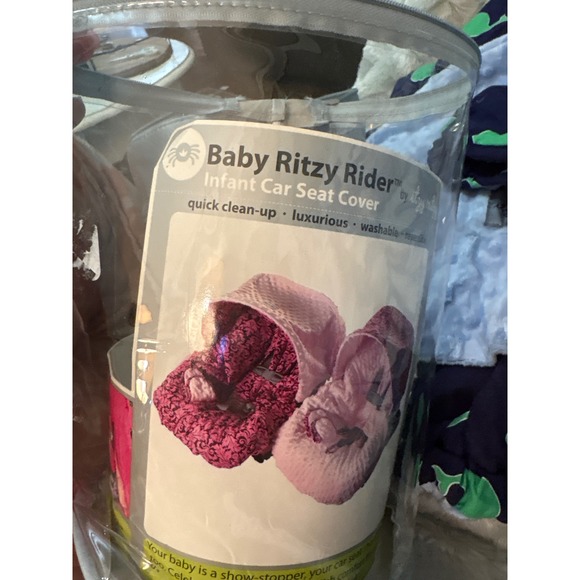 Itsy Ritzy Baby Ritzy Rider Infant Car Seat Cover‎ Reversible - Picture 2 of 9